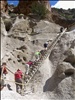 Up and up, the ladders at Bandelier